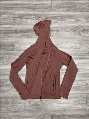 Women's Hooded Bomber Jacket in Dusty Rose
